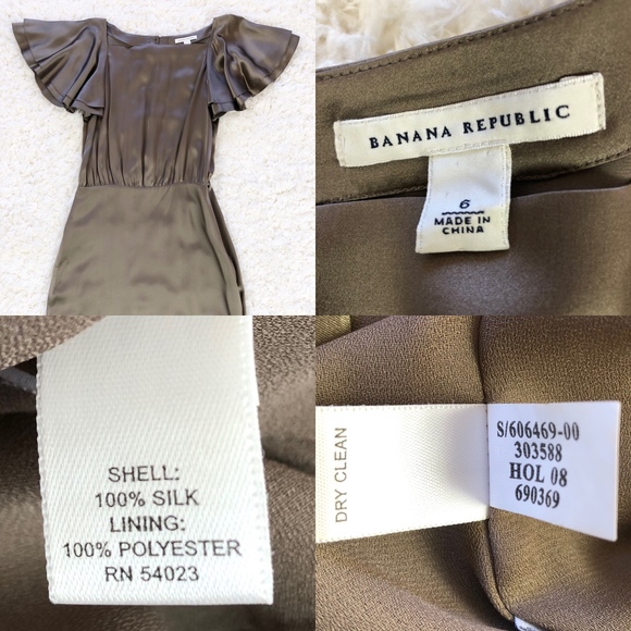 Banana Republic Silk Cocktail Dress, Sz 6 - Picture 4 of 8